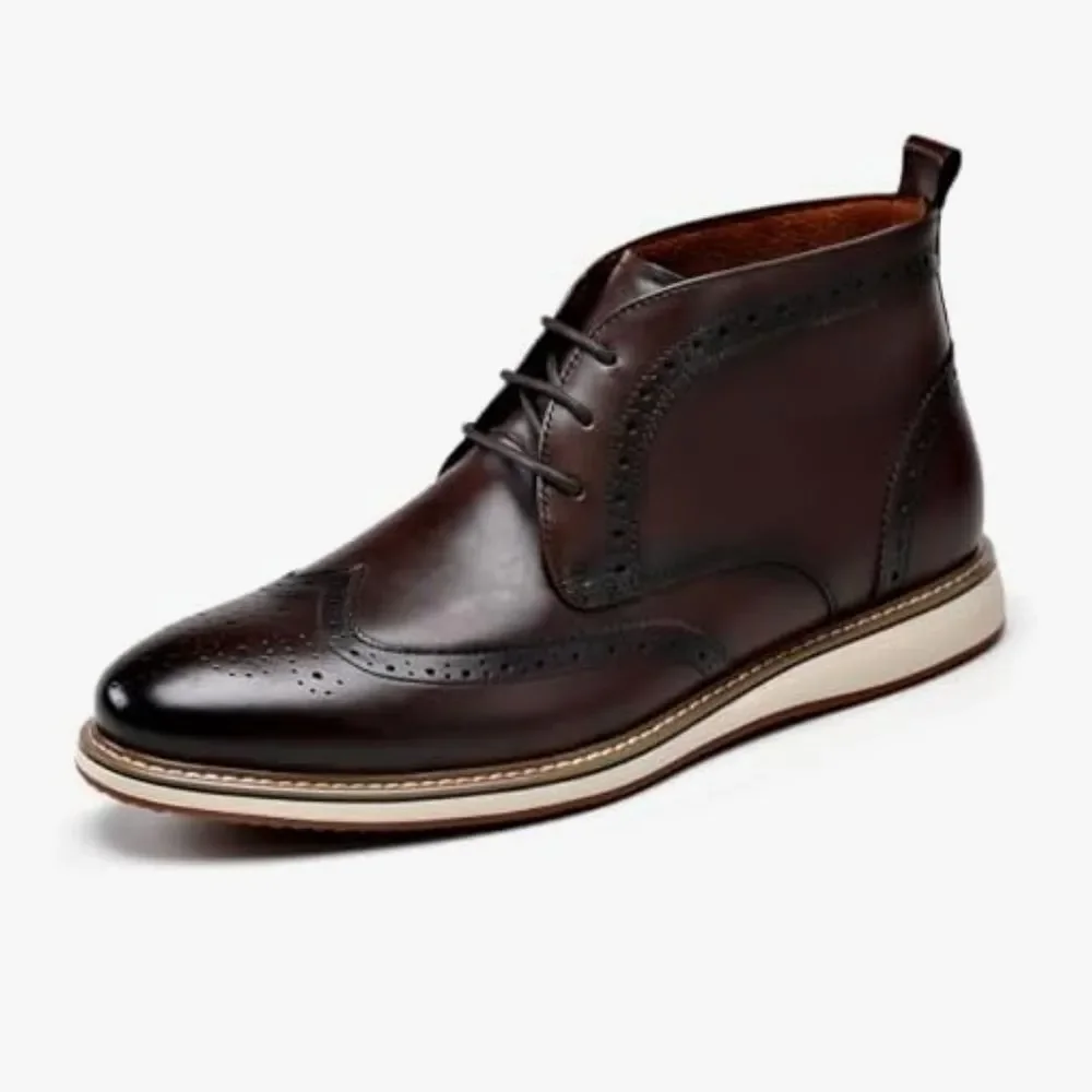 Dark Brown Leather Oxford Shoes